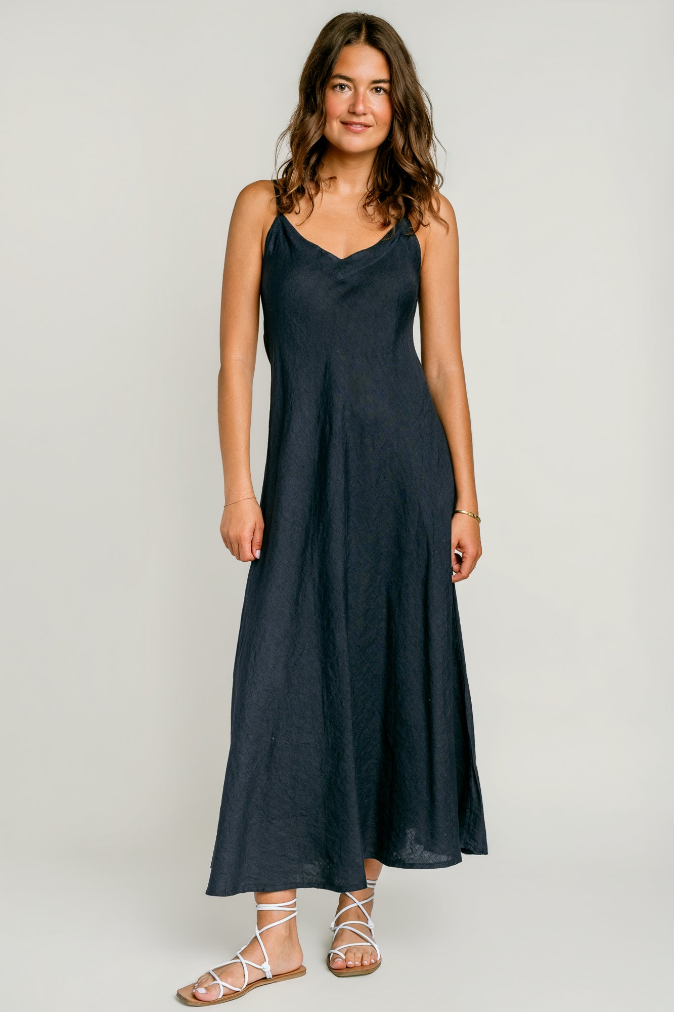 Inizio Linen Maxi Slip Dress