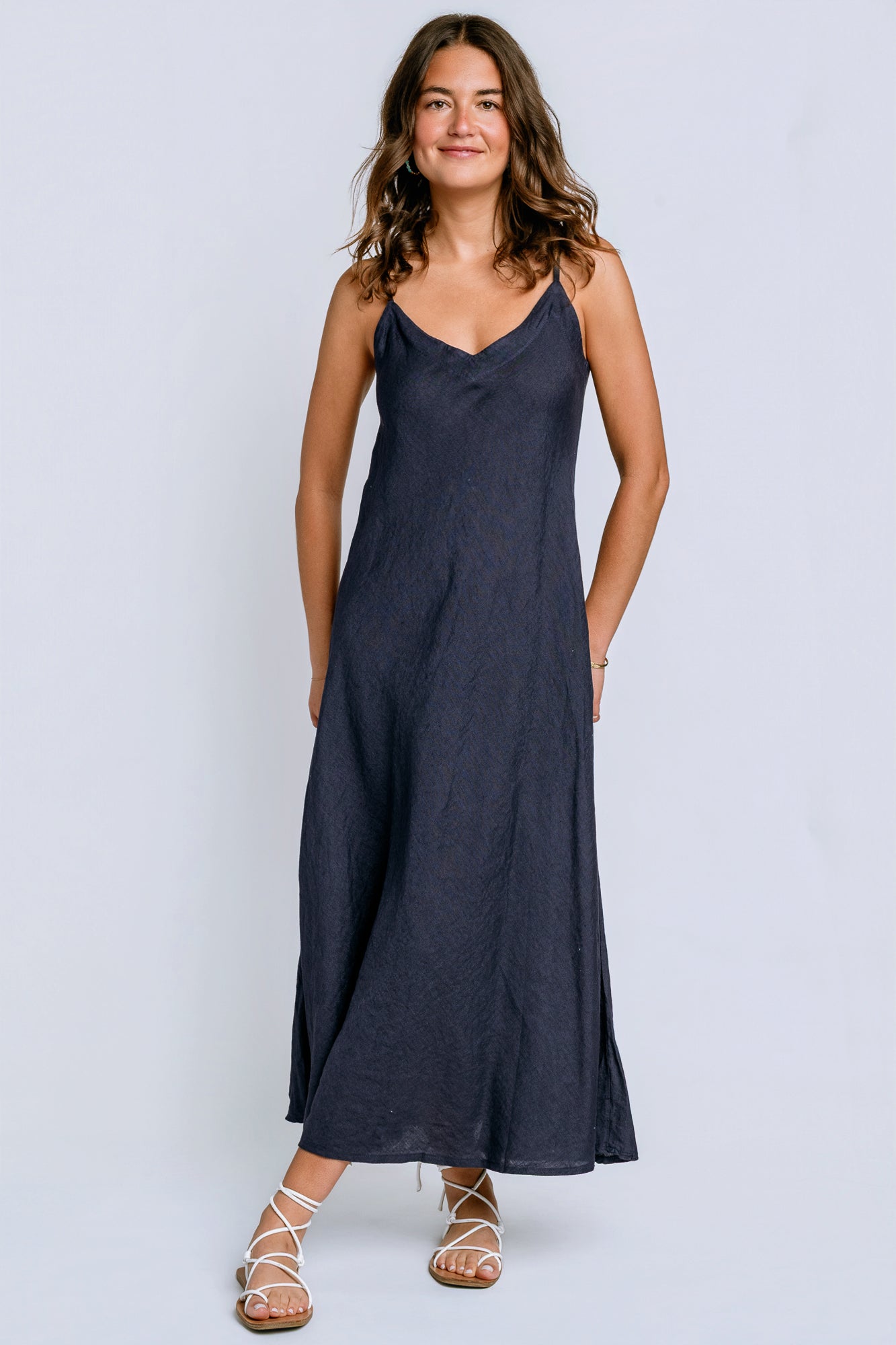 Inizio Linen Maxi Slip Dress