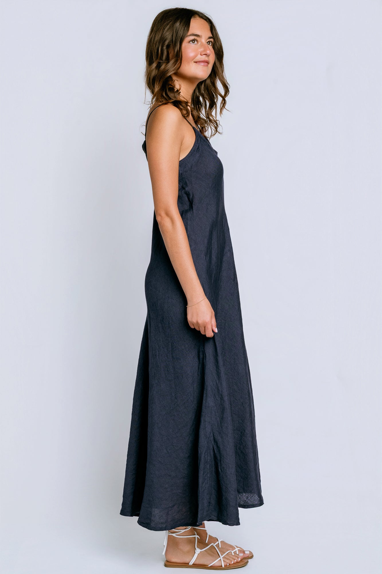 Inizio Linen Maxi Slip Dress