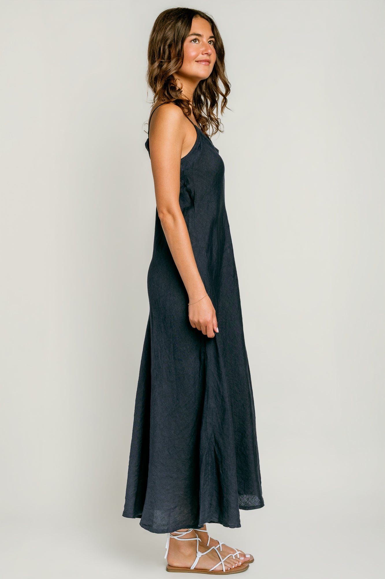 Inizio Linen Maxi Slip Dress