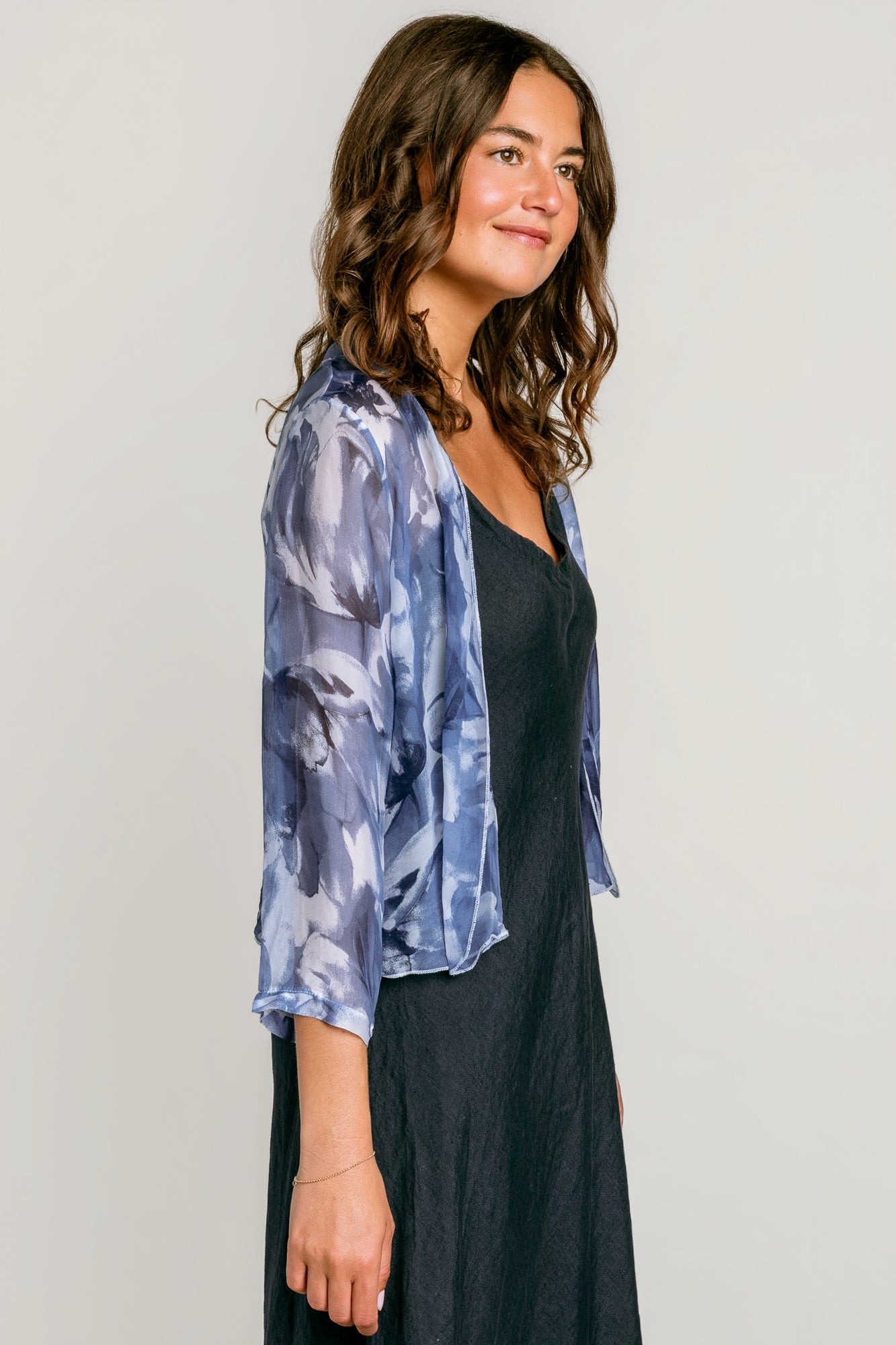 Inizio Sheer Floral Open Jacket