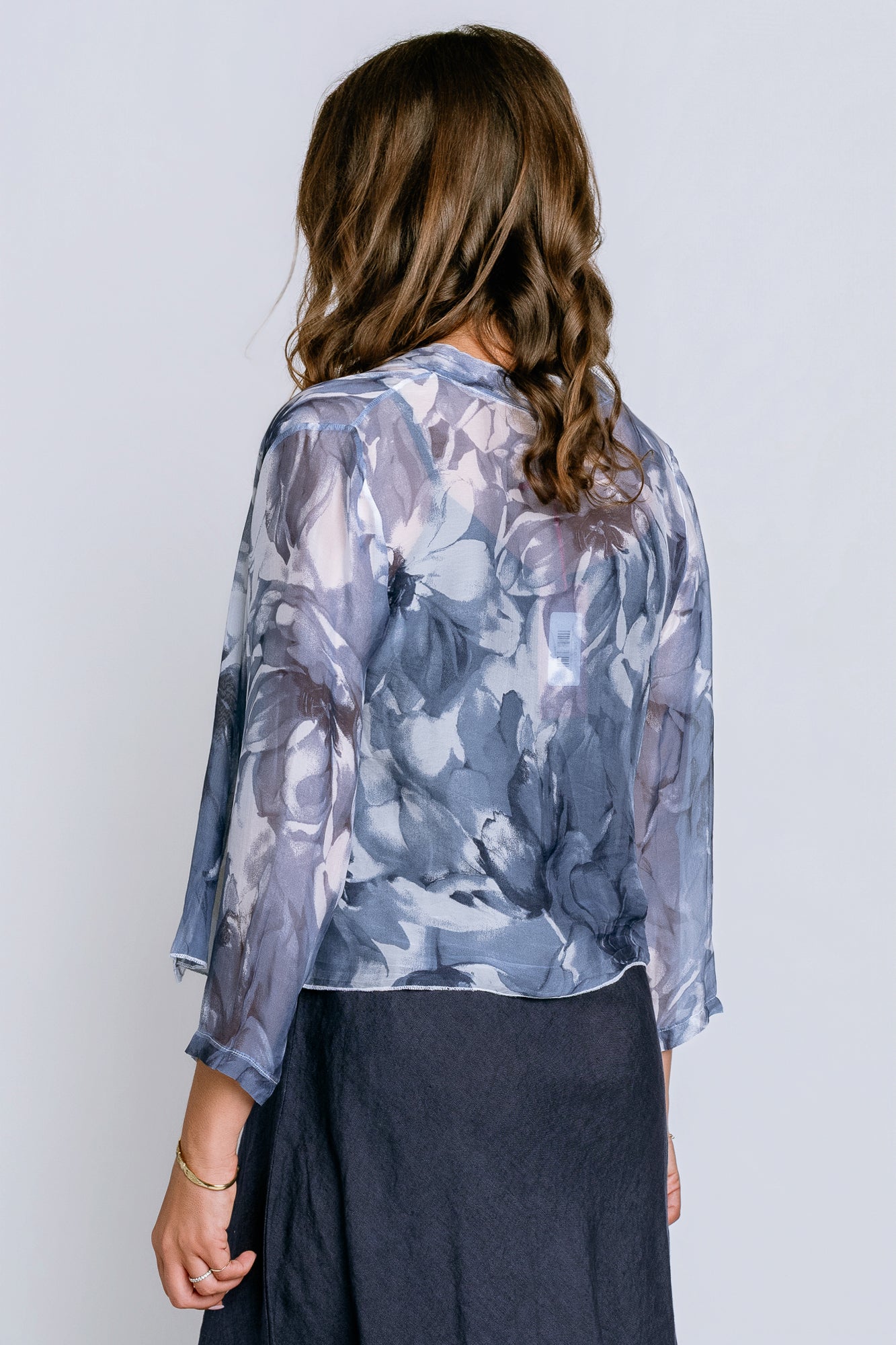 Inizio Sheer Floral Open Jacket