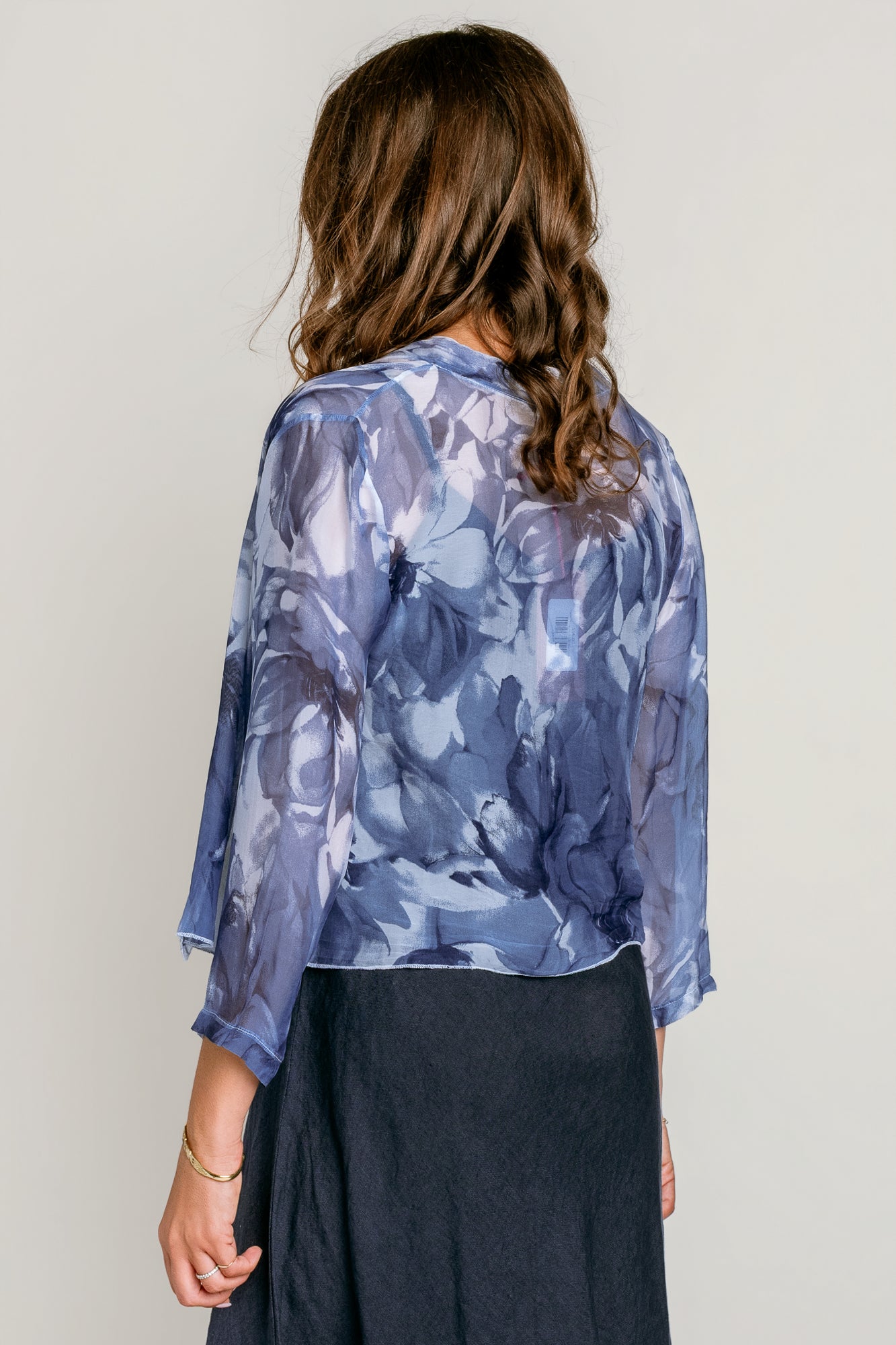 Inizio Sheer Floral Open Jacket