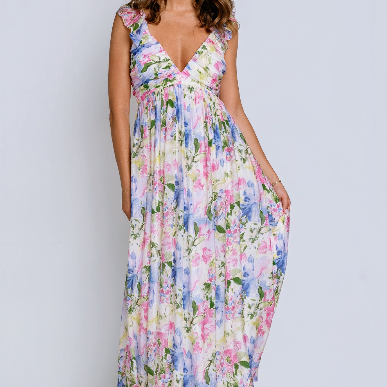 MINKPINK Celina Floral Ruffle Maxi