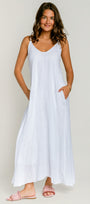 Milio Milano Adjustable Strap Linen Maxi