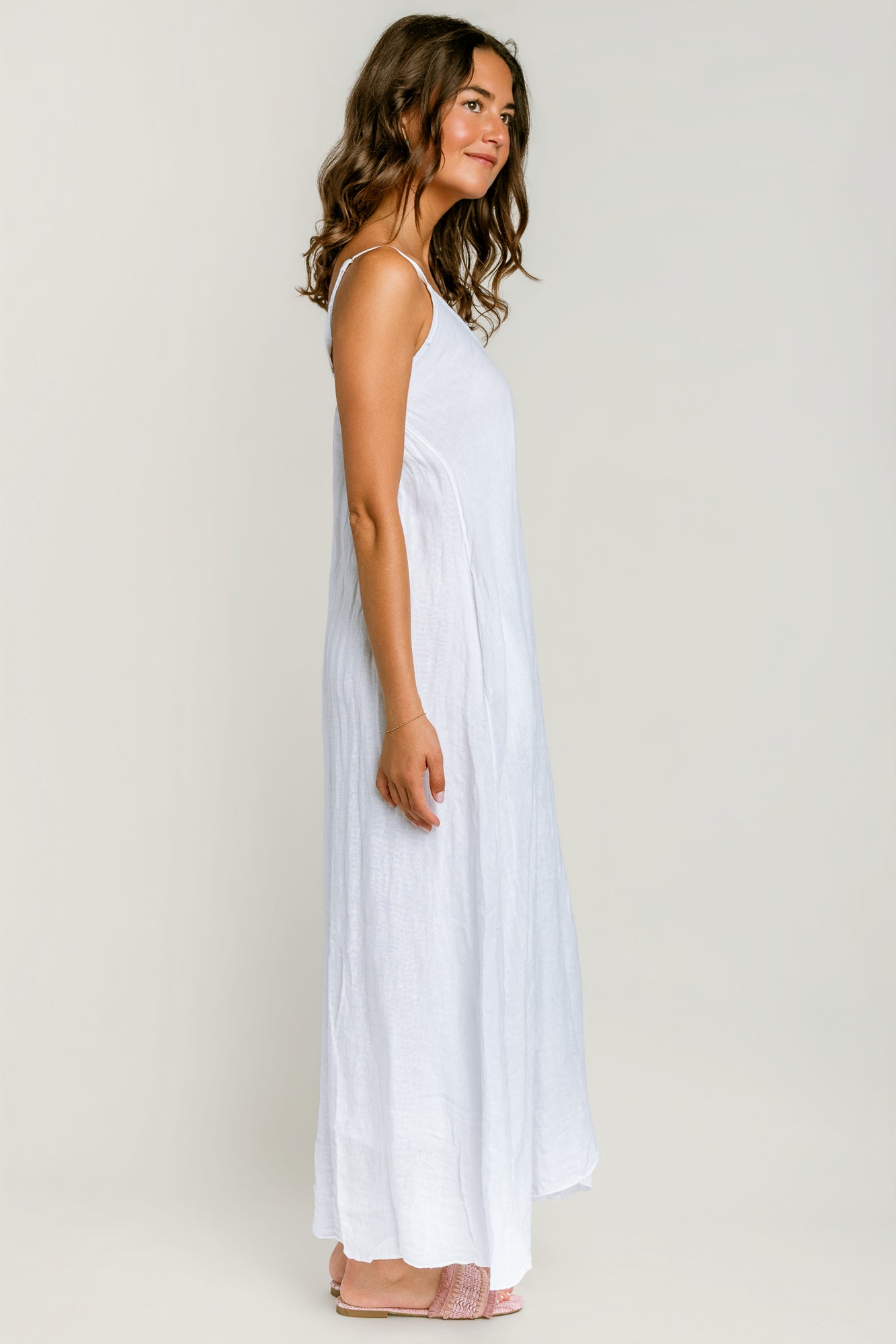 Milio Milano Adjustable Strap Linen Maxi