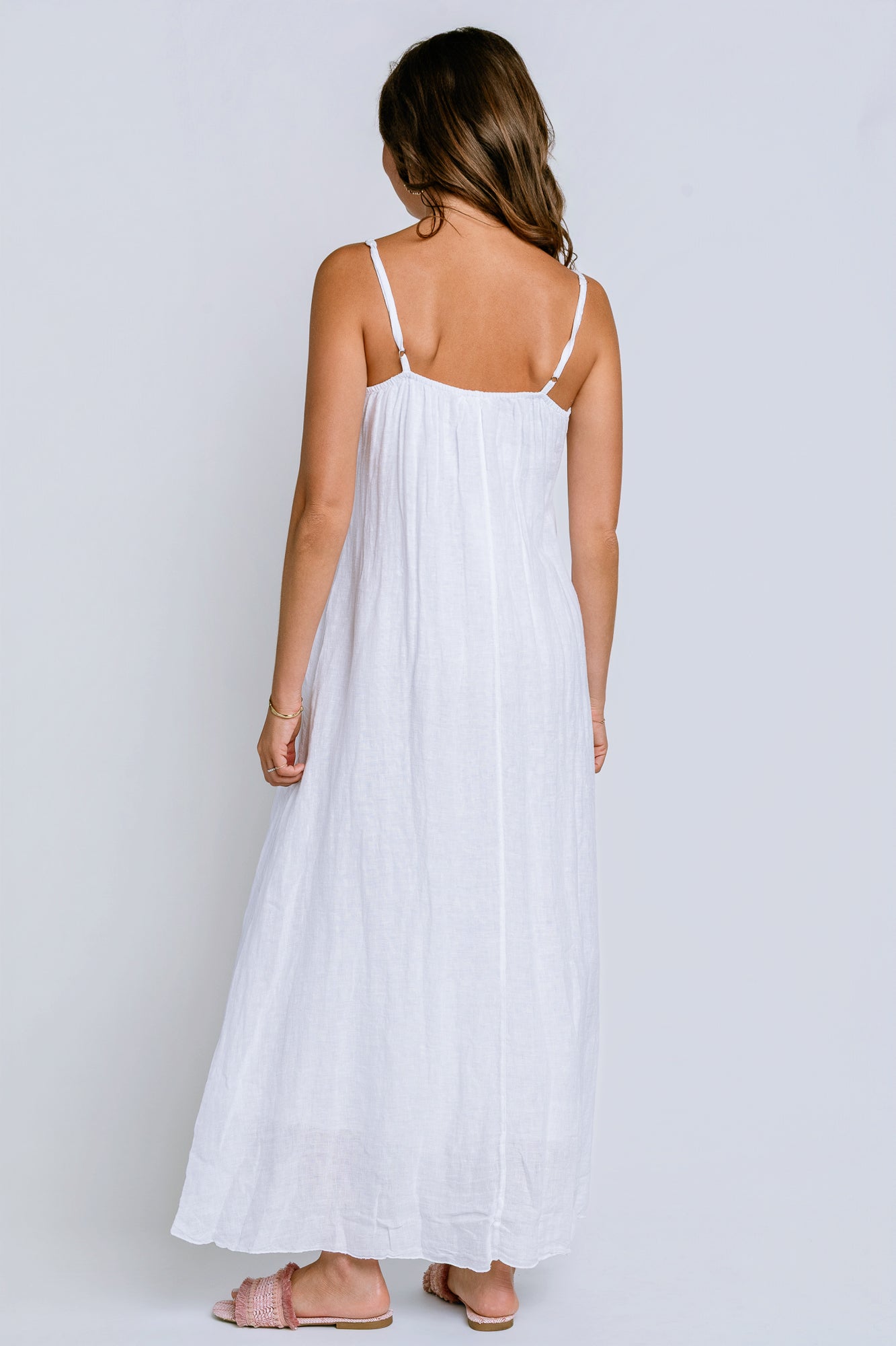Milio Milano Adjustable Strap Linen Maxi