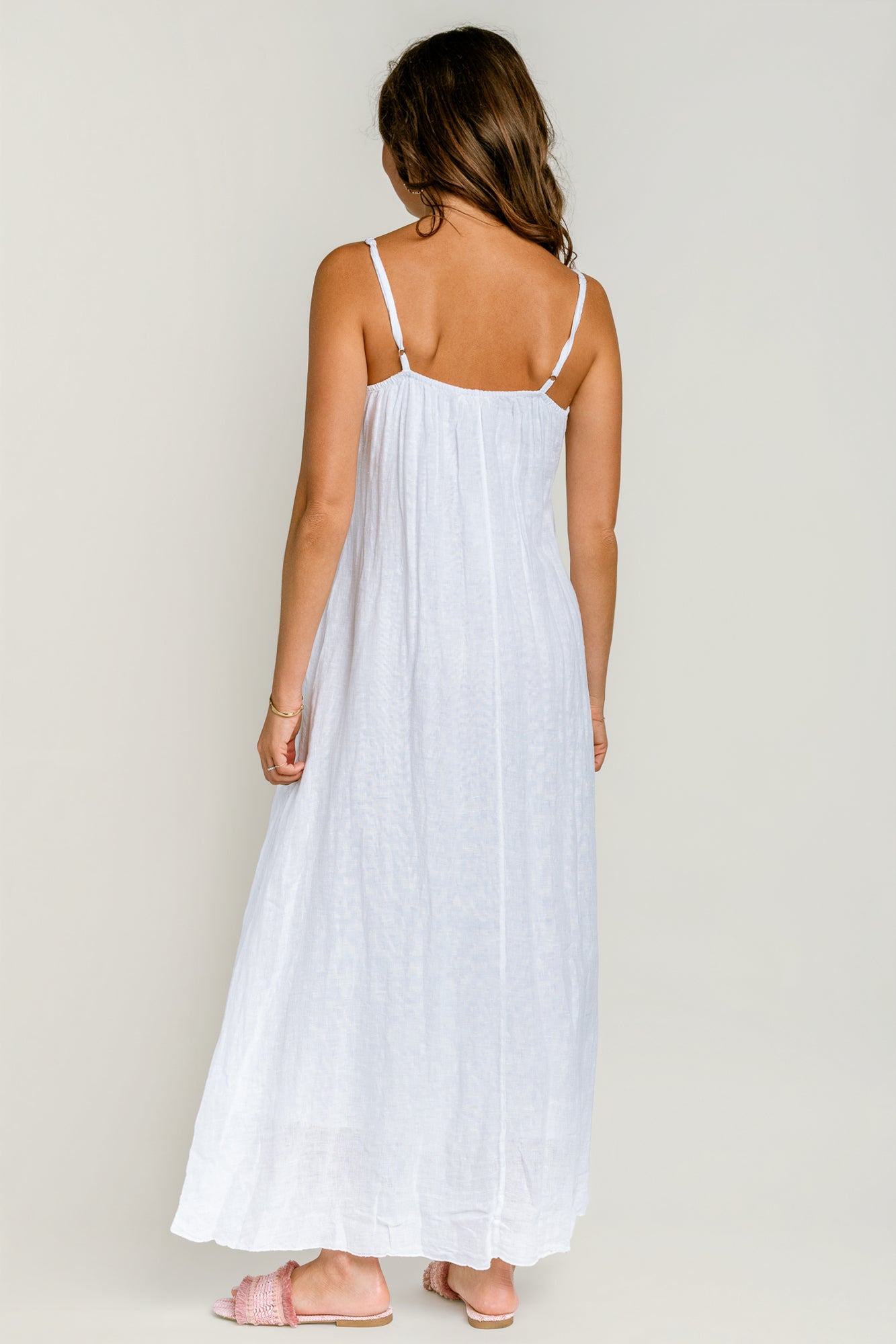 Milio Milano Adjustable Strap Linen Maxi