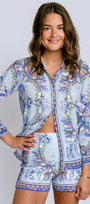 Hale Bob Long Sleeve Button Top