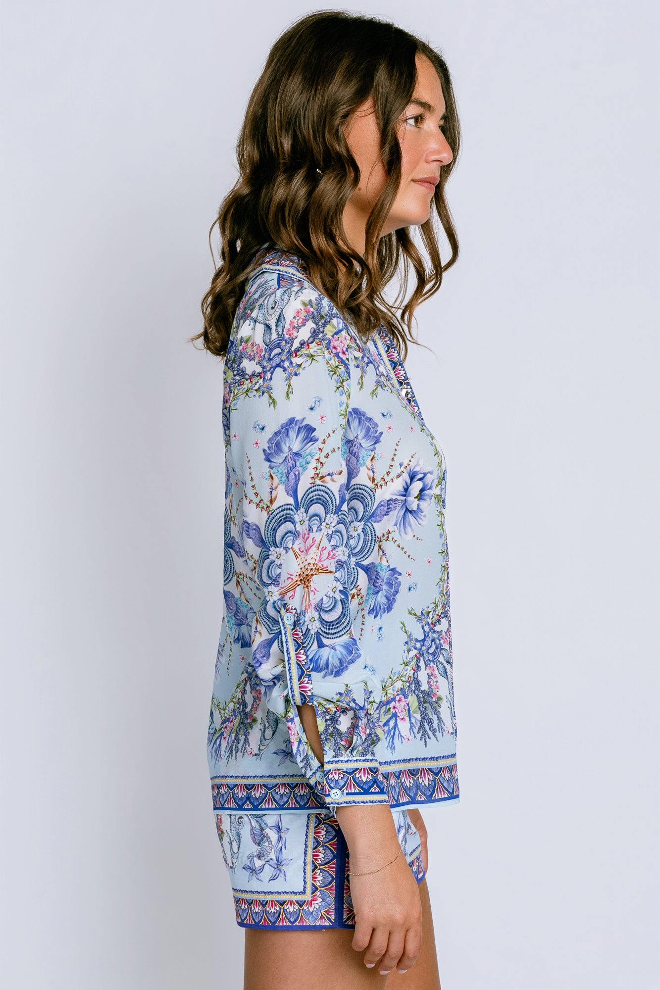 Hale Bob Long Sleeve Button Top