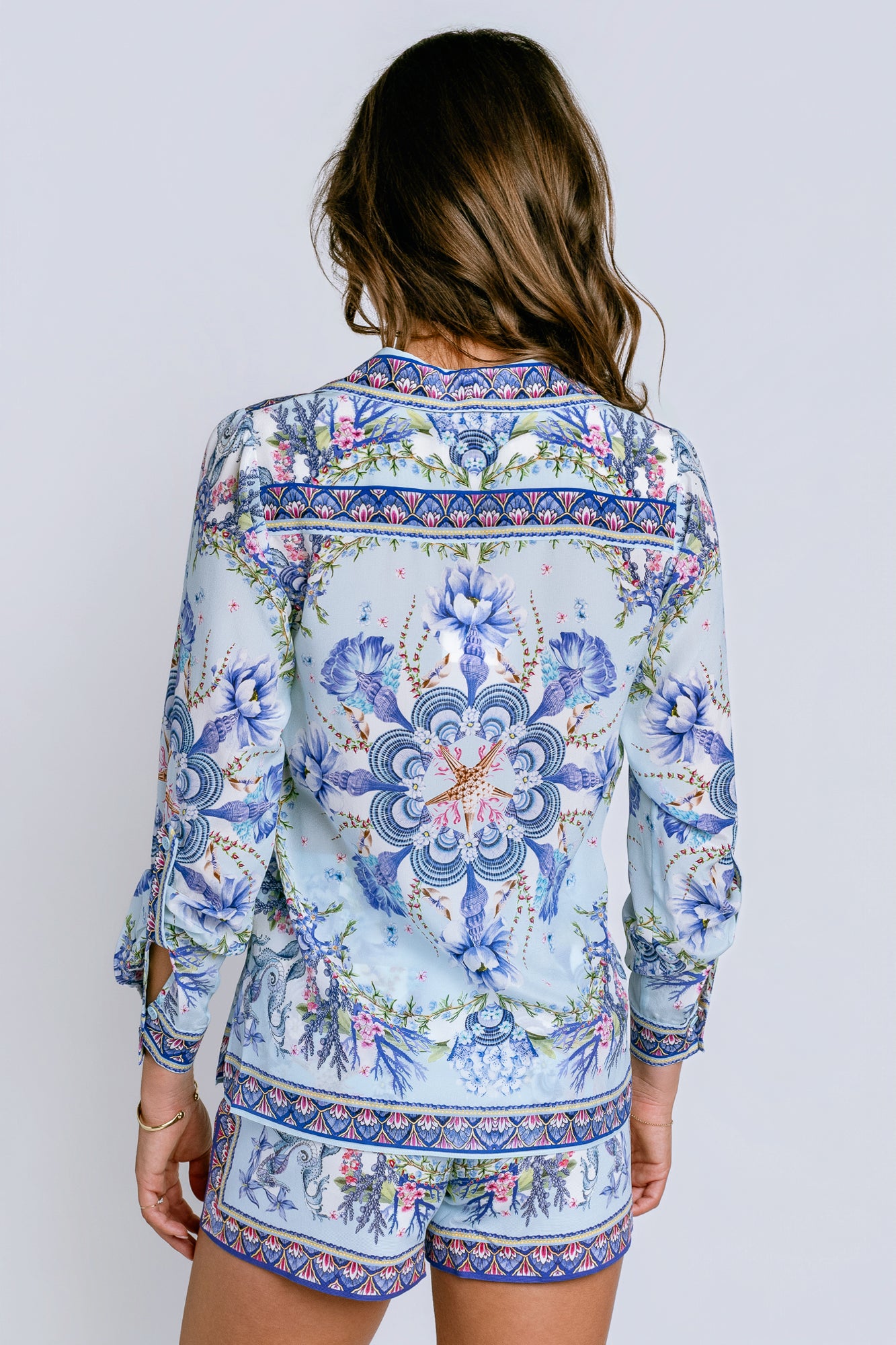 Hale Bob Long Sleeve Button Top