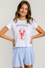 Splendid Stay Salty Lobster Tee