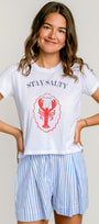 Splendid Stay Salty Lobster Tee