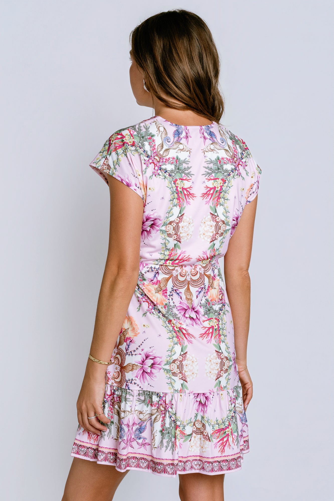 Hale Bob V Neck Short Sleeve Dress
