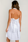 Milio Milano Eyelet Halter Mini Dress