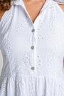 Milio Milano Eyelet Halter Mini Dress