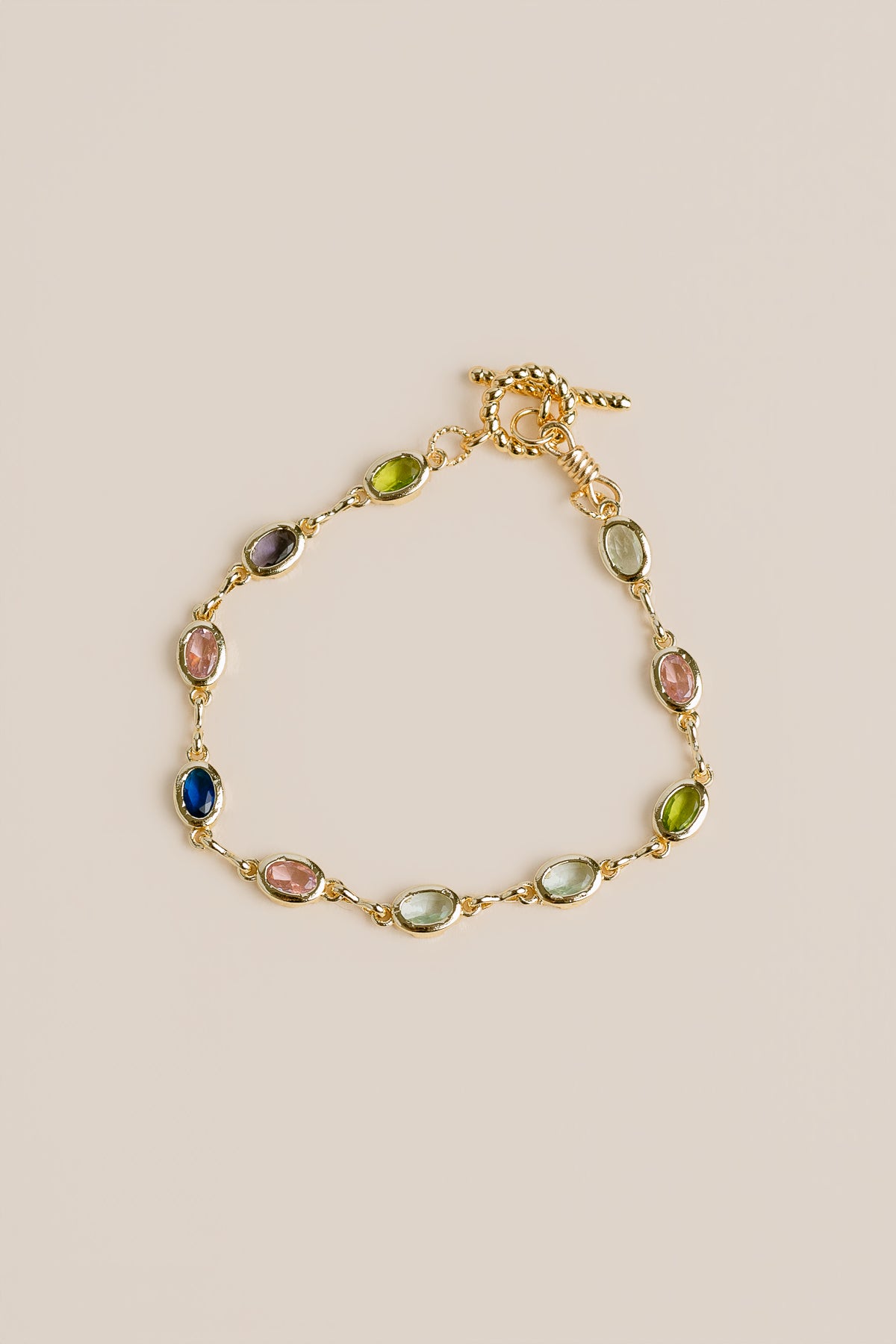 Colorful Bezel Toggle Bracelet