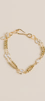 Double Crystal Chain Hook Bracelet