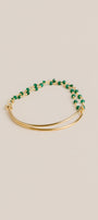 Raw Emerald & Gold Fill Bracelet