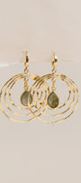 Gradient Circle Labradorite Earrings