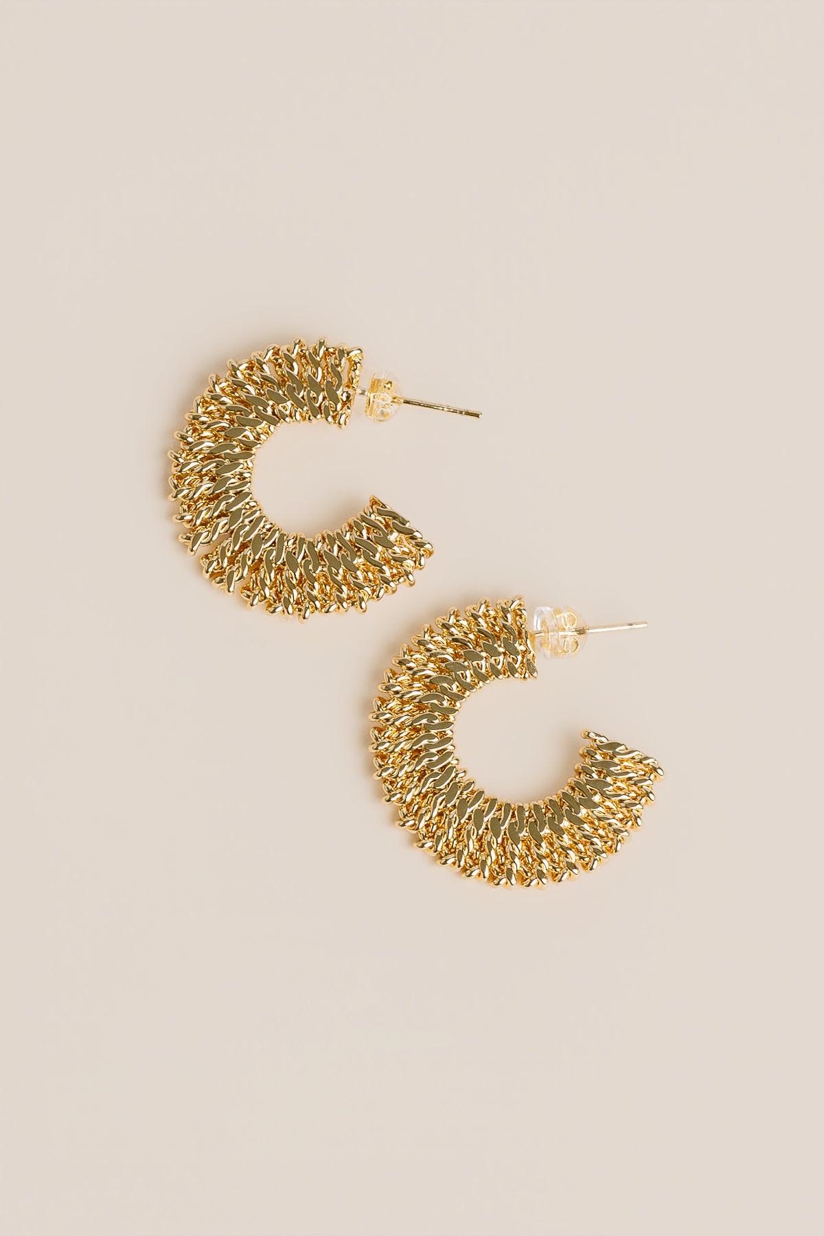 Flat Twisted Hoop Earrings
