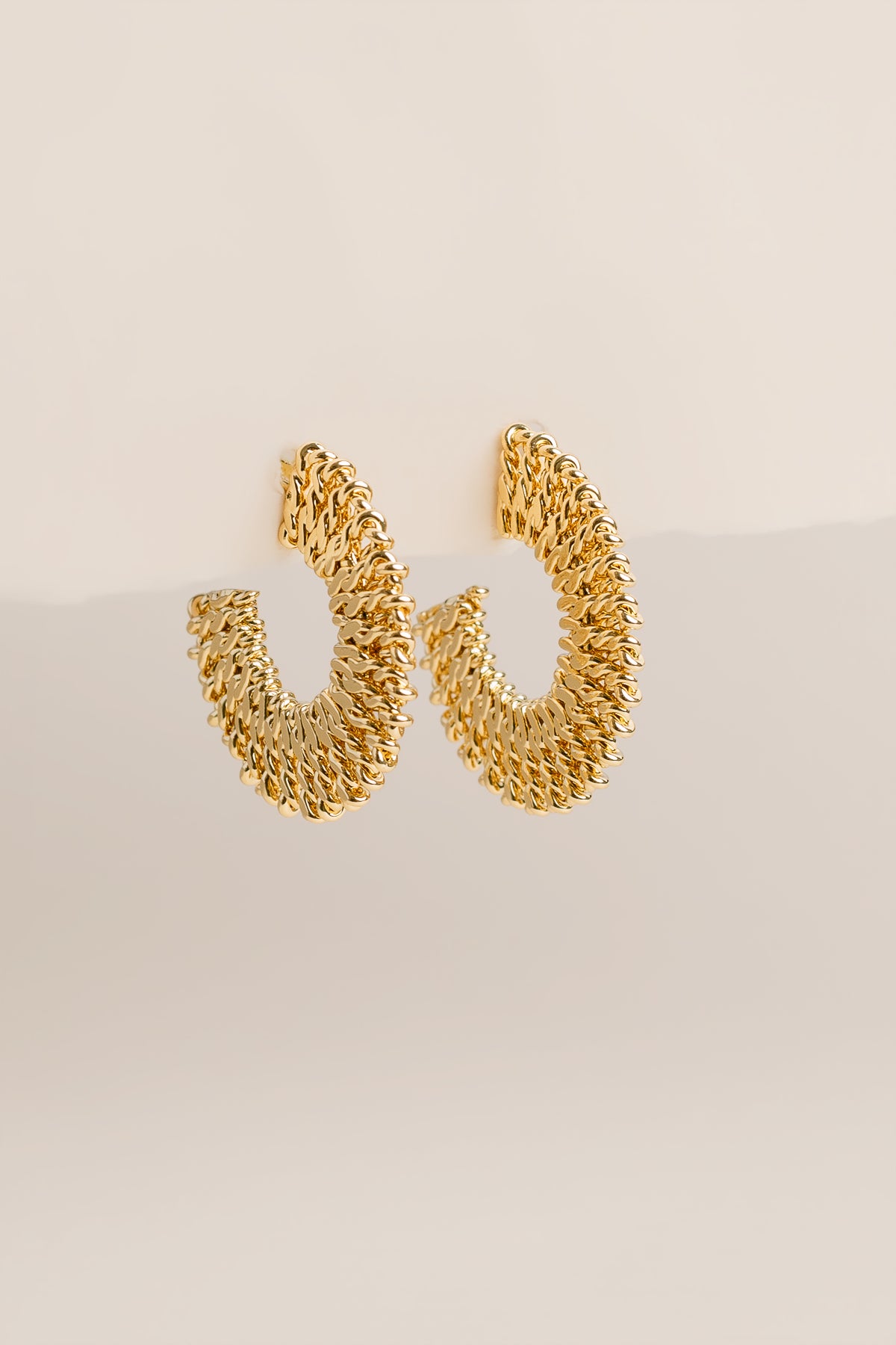 Flat Twisted Hoop Earrings