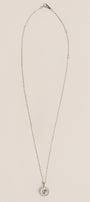 Dainty Rhodium Sunflower CZ Necklace