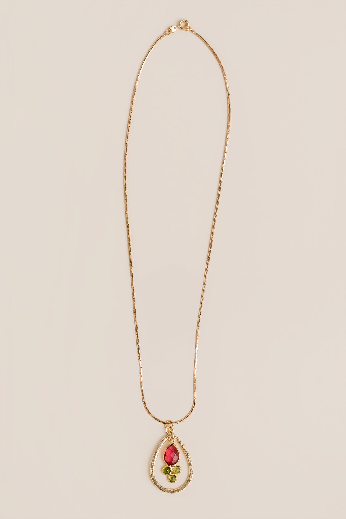 Tourmaline Teardrop Necklace