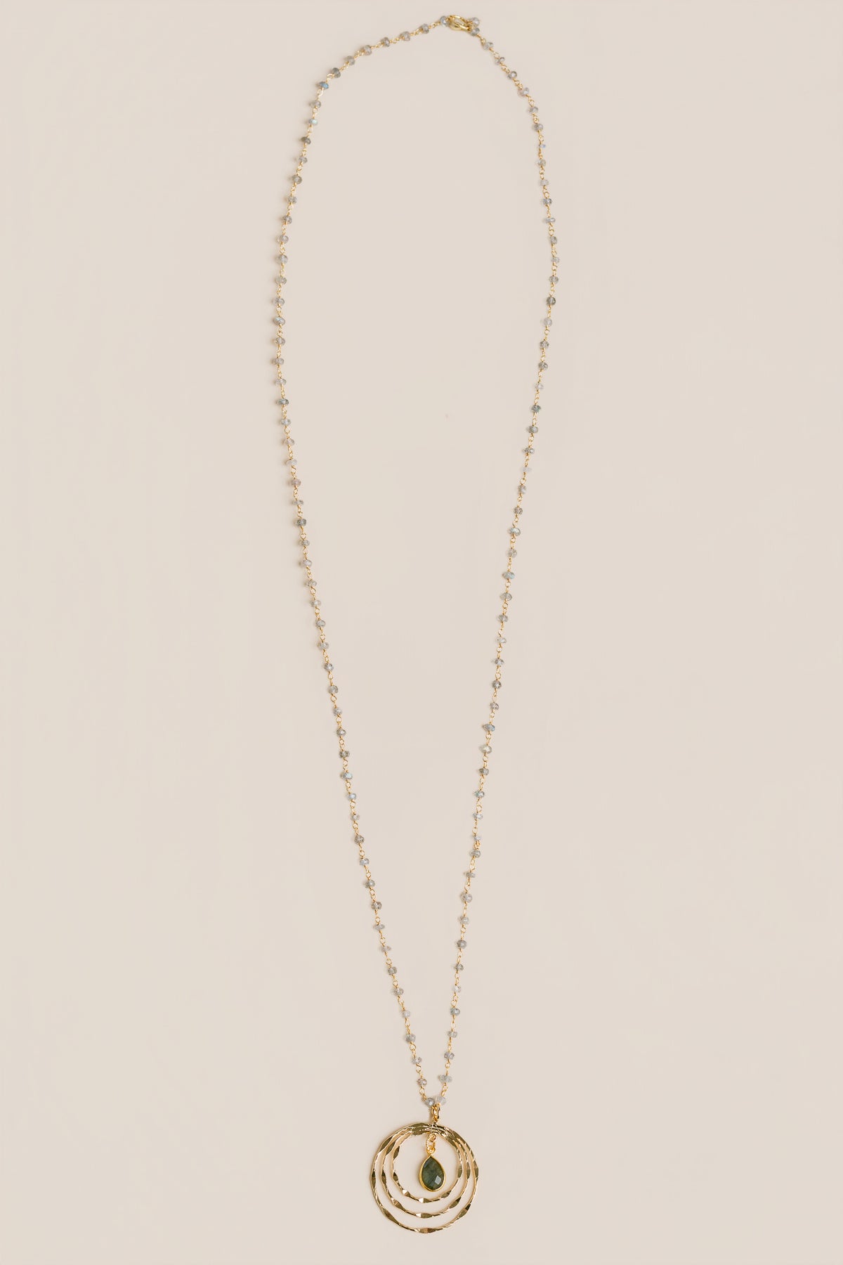 Long Gradient Labradorite Necklace