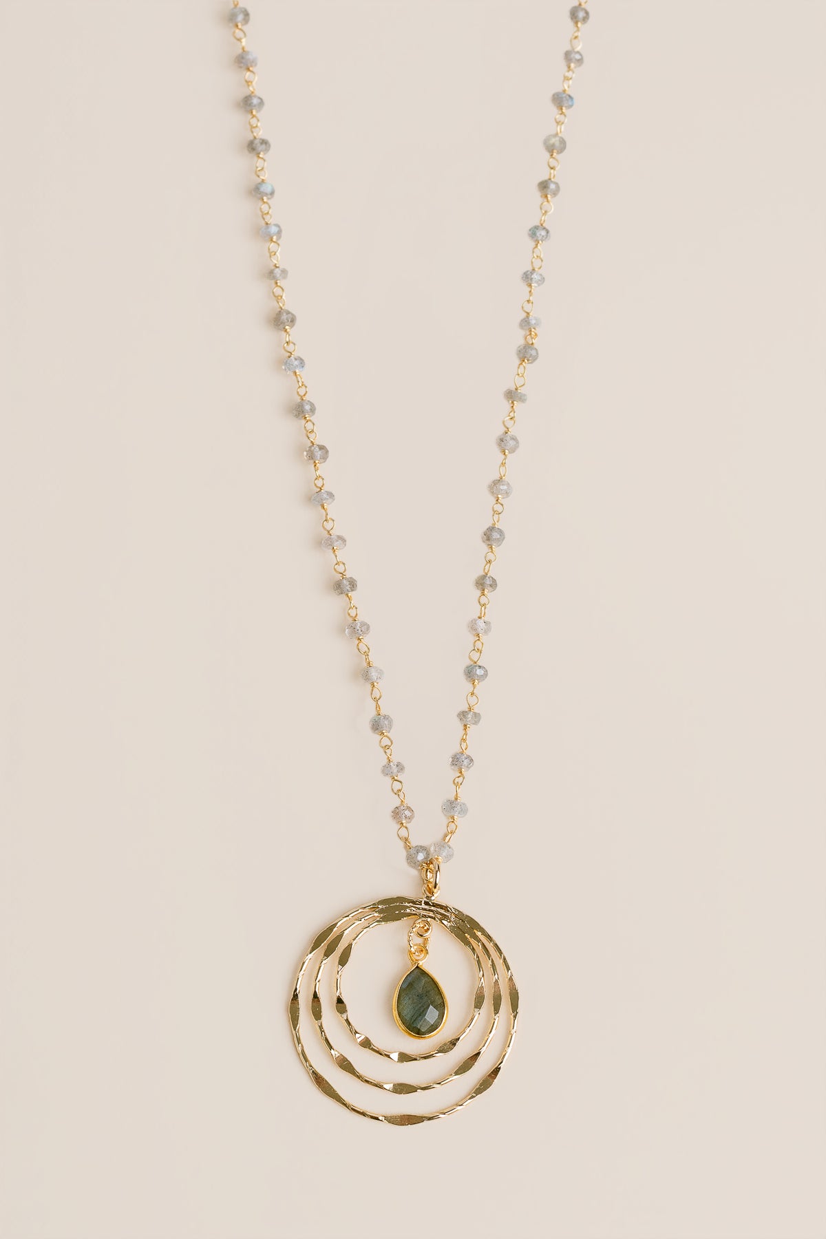 Long Gradient Labradorite Necklace