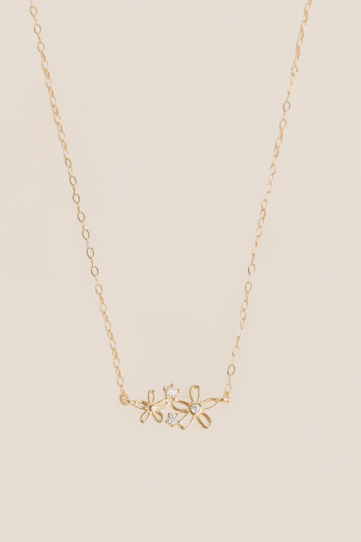Dainty Double Daisy Necklace