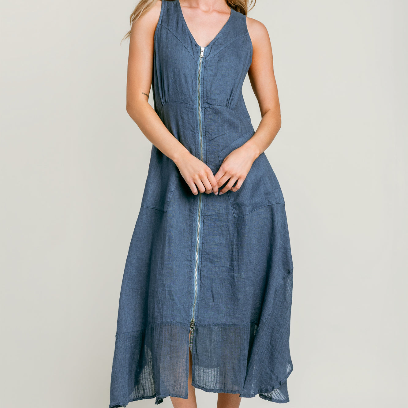 Linen Zip Dress