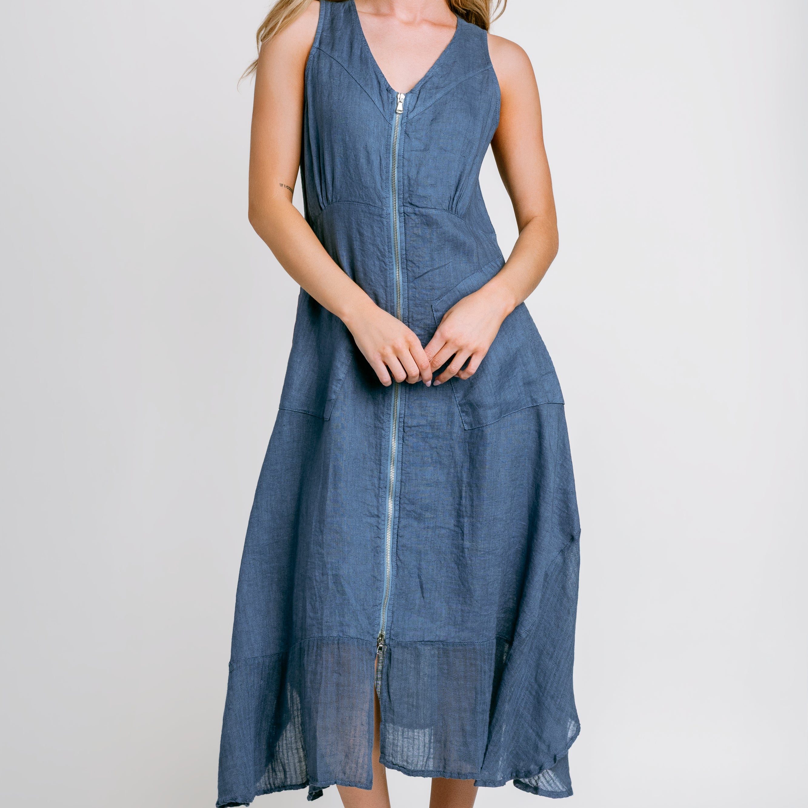 Linen Zip Dress