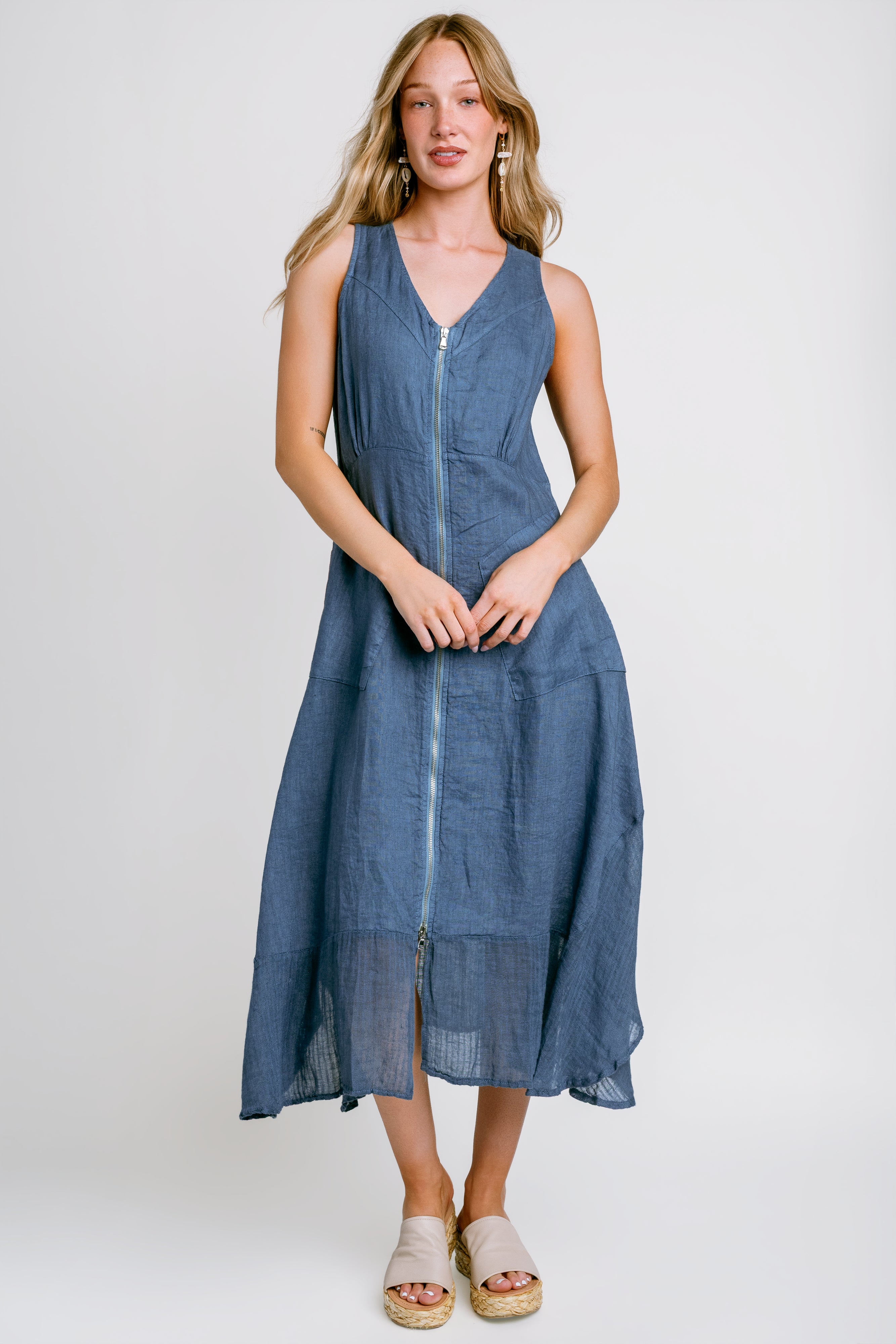 Linen Zip Dress