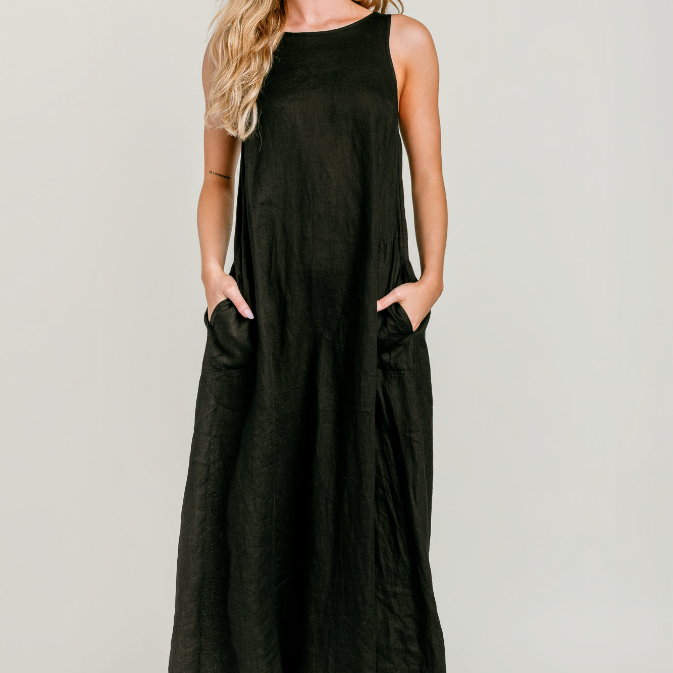Velvet Reta Linen Tank Maxi