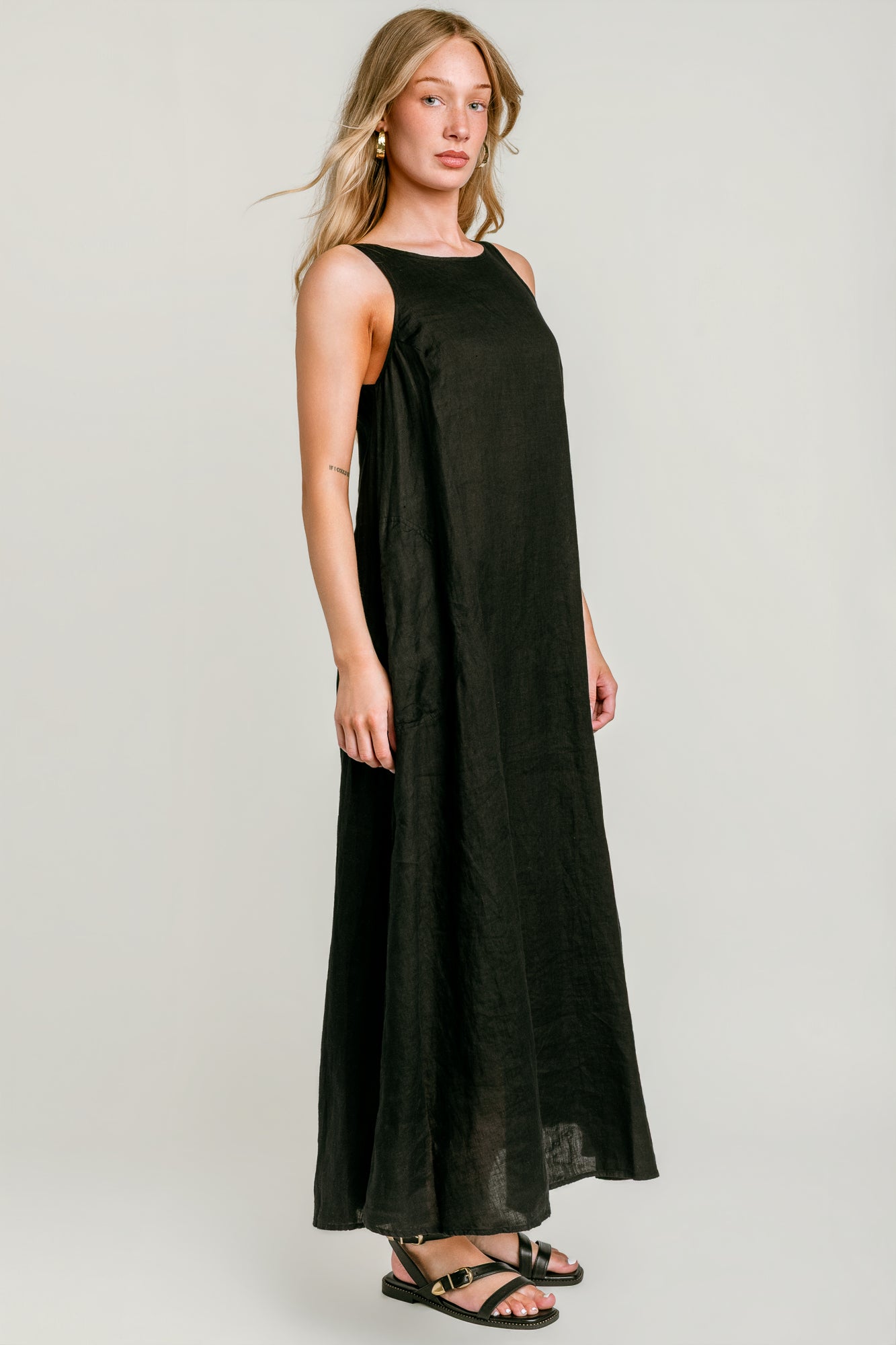 Velvet Reta Linen Tank Maxi