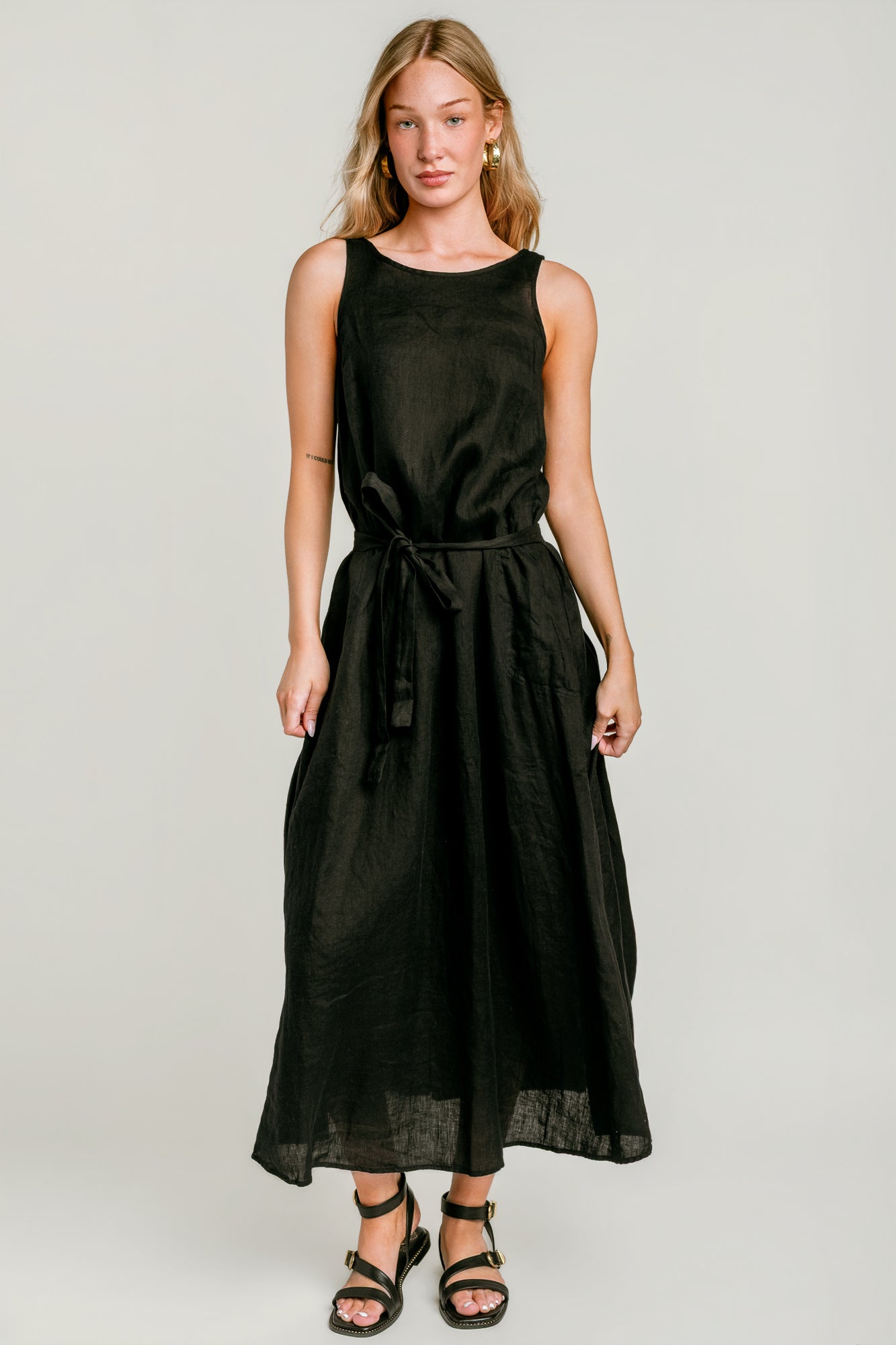 Velvet Reta Linen Tank Maxi