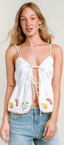 MINKPINK Santorini Embroidered Cami