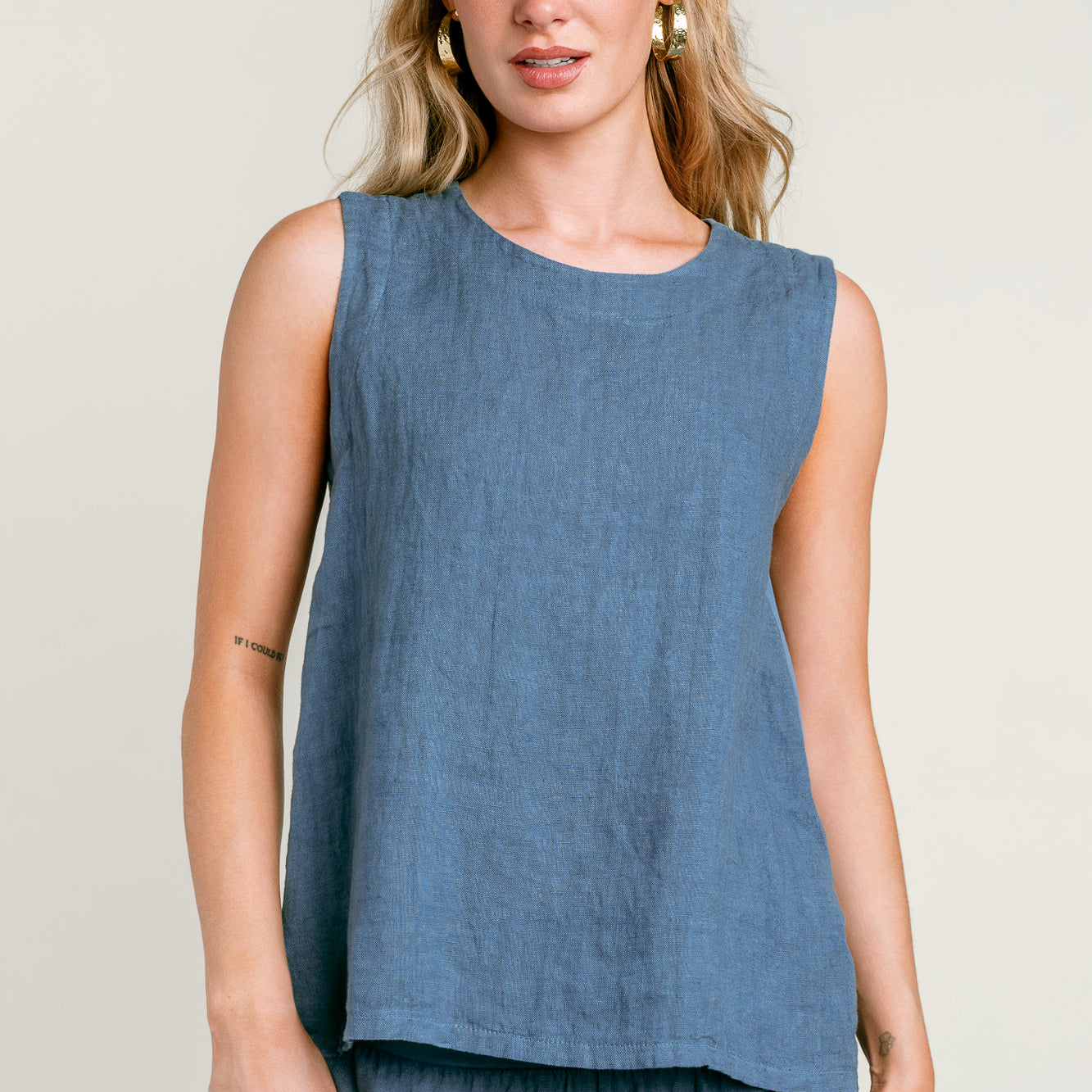 Linen High-Low Tank