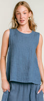 Linen High-Low Tank