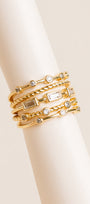 CZ Gold Strands Ring