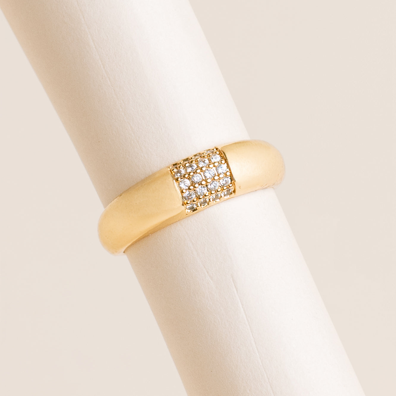 Adjustable CZ Band Ring