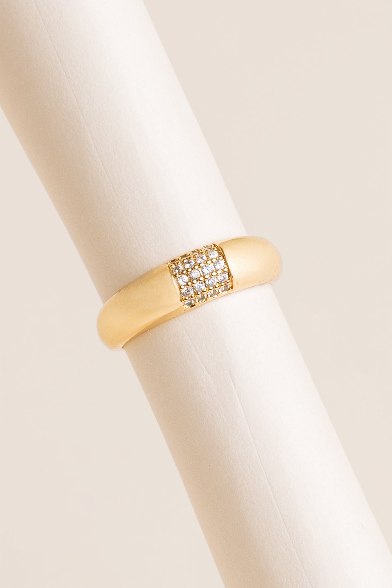 Adjustable CZ Band Ring