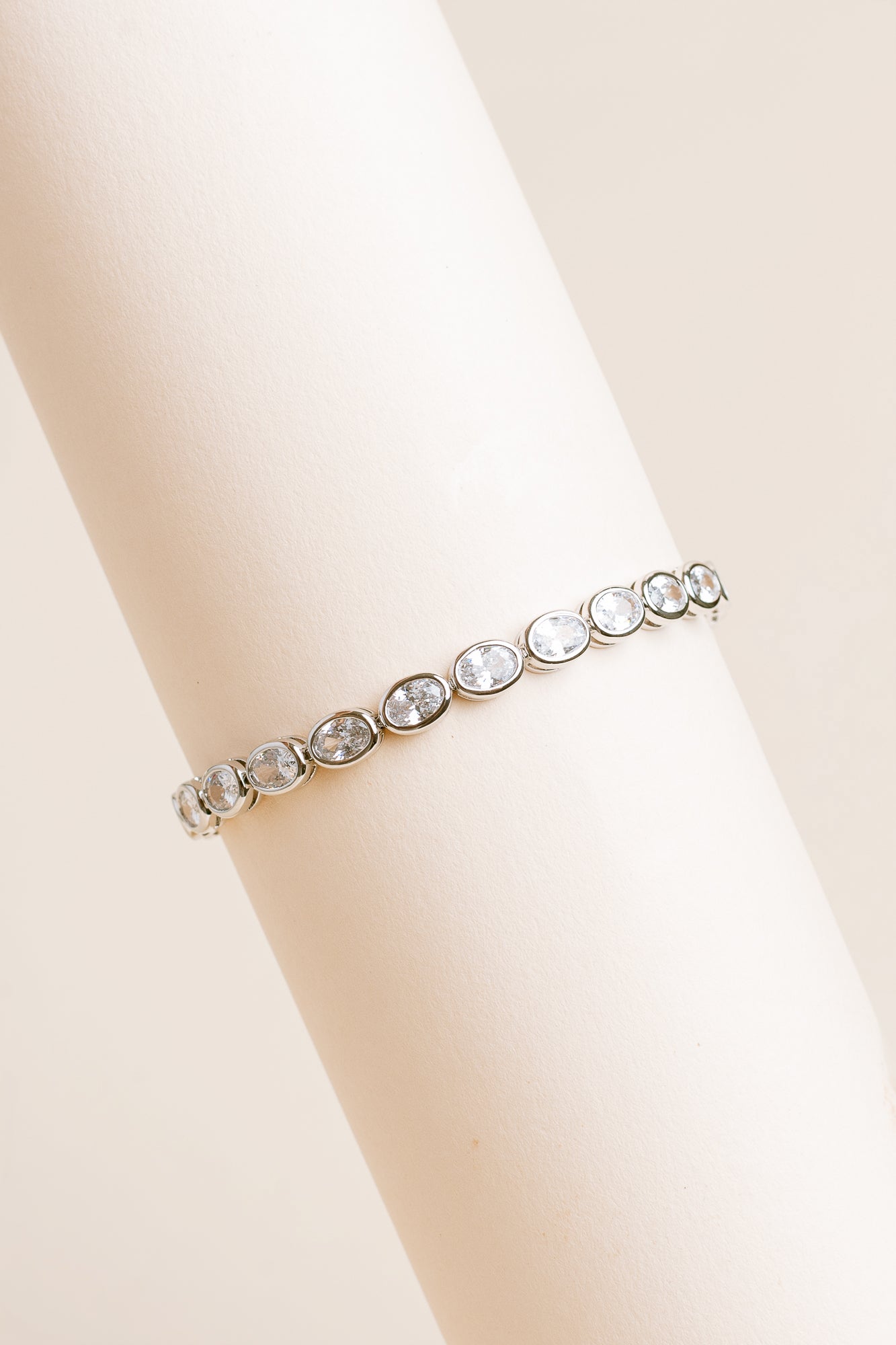 Lisa Marie Jewelry Silver CZ Tennis Bracelet