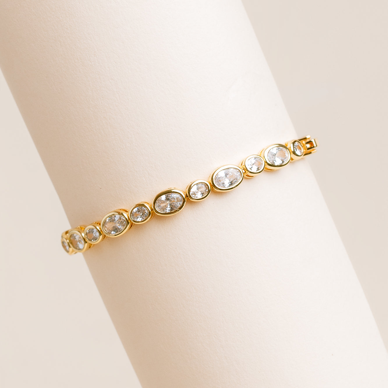 Gold CZ Tennis Bracelet