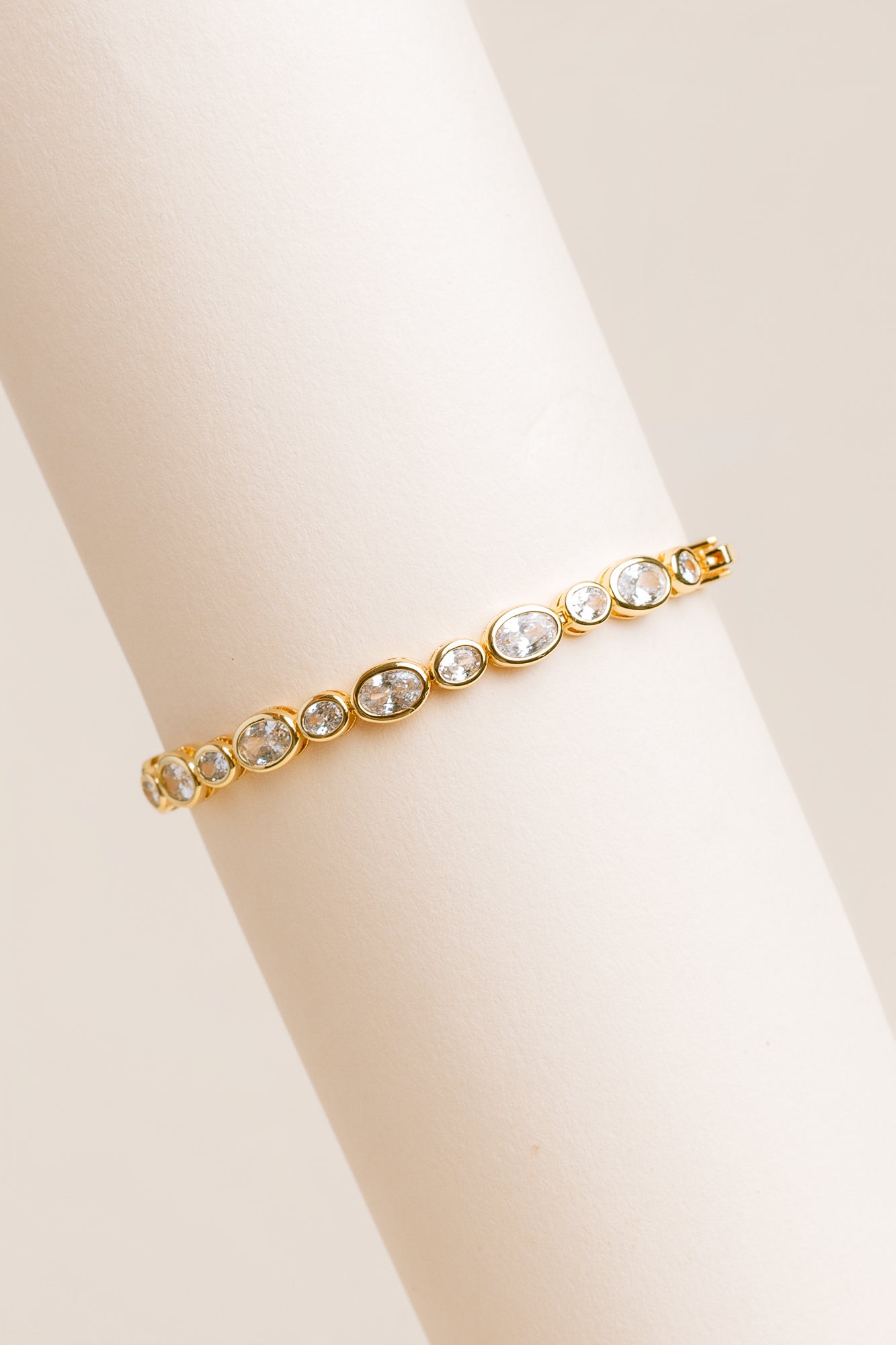 Gold CZ Tennis Bracelet