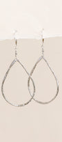 Silver Medium Teardrop Hoop
