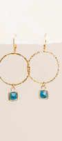 Apatite Hoop Earrings