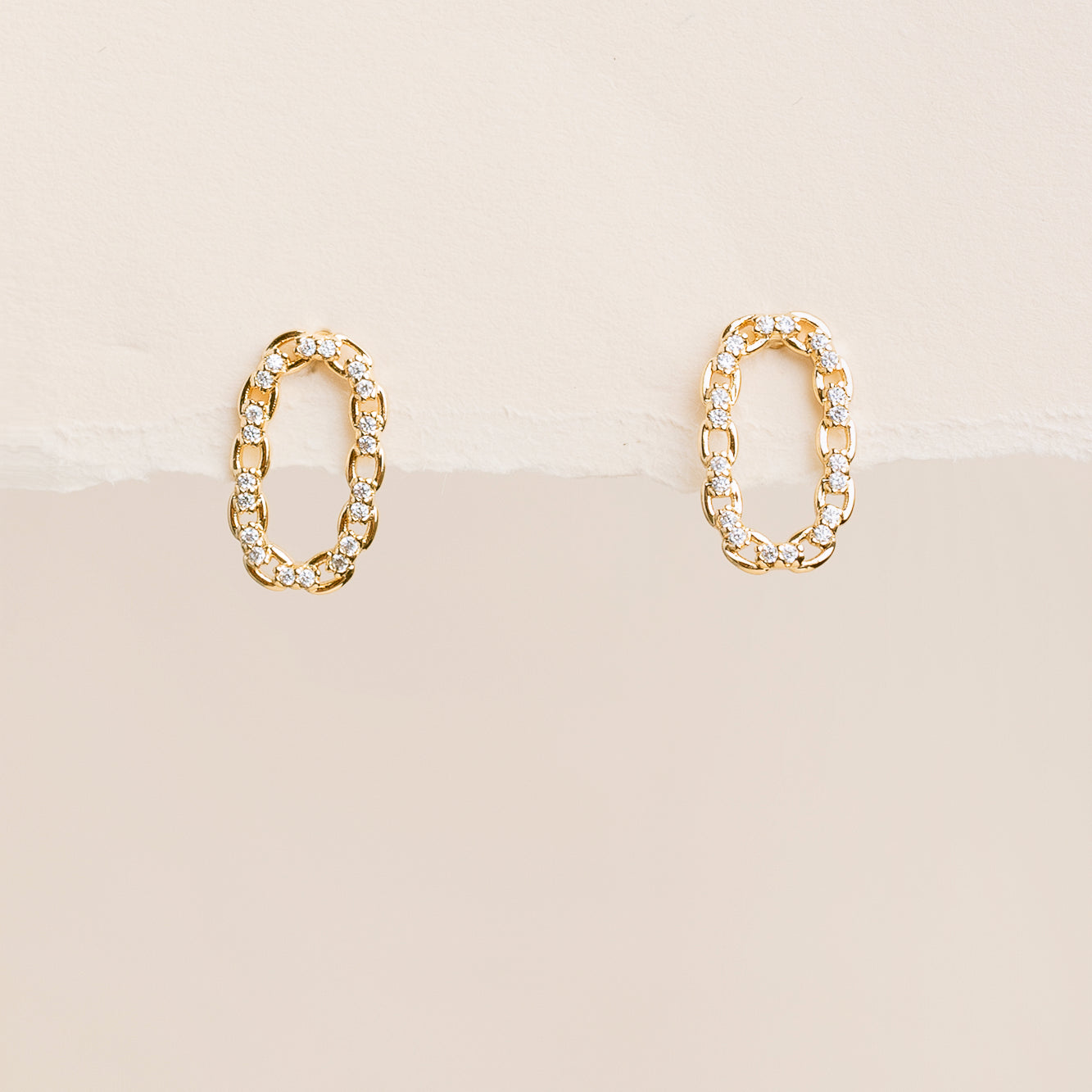 Small CZ Chain Hoops