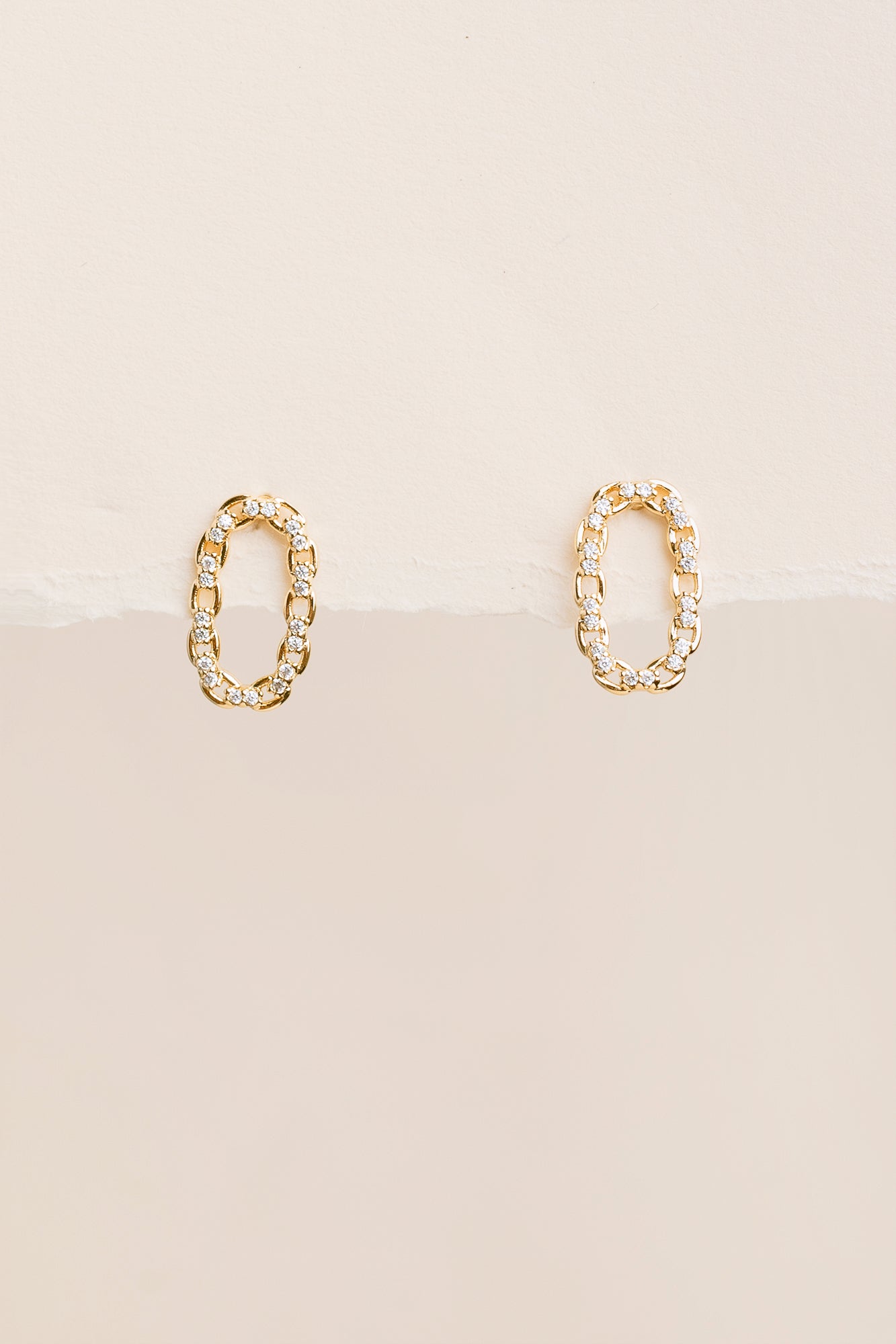 Lisa Marie Jewelry Small CZ Chain Hoops